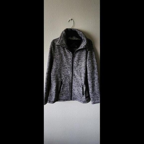 Calvin Klein Performance Jacket Women's Blk/wht Pocket Zip Up Fleece Size M - Picture 1 of 4